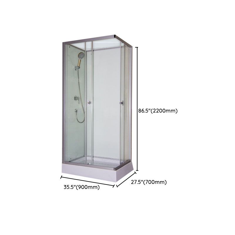 Modern Shower Kit with Base Foundation Sliding Door Shower Stall