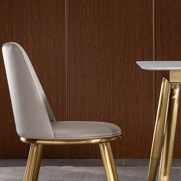 Luxury 1/2/5/7 Piezas Juego de comedor de comedor sinterizado Mesa de comedor con sillas de cuero