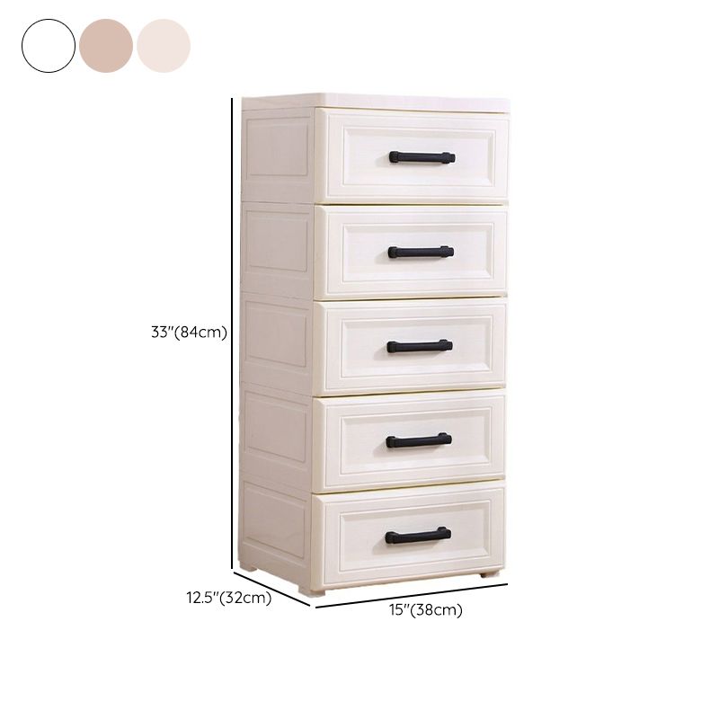 Contemporary 5-drawer Storage Cabinet Plastic Wardrobe Armoire
