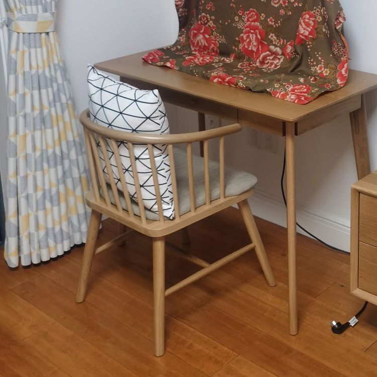 Minimalist Wooden Base Indoor Chair 21''Wide Winsor Chair with 4 Legs for Restaurant