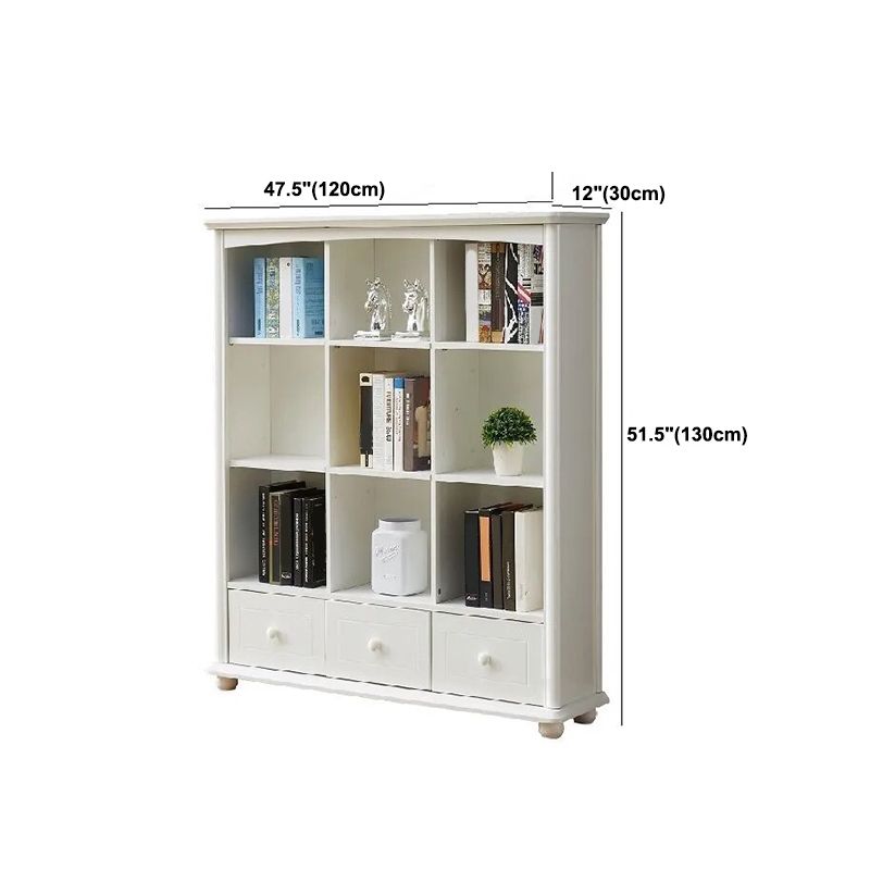 Scandinavian Wood Bookshelf Home Office Closed Back Bookcase