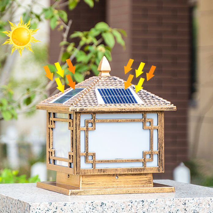 Creative LED Pillar Light Modern Solar Lighting Fixture for Garden