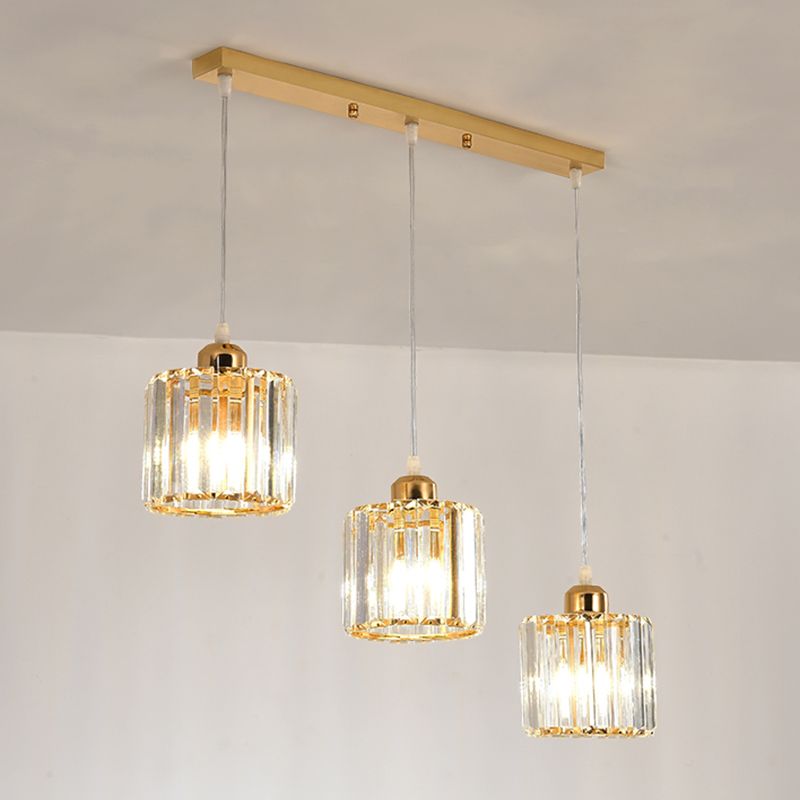 Modern Minimalist Hanging Light Crystal Pendant Lighting Fixture for Kitchen
