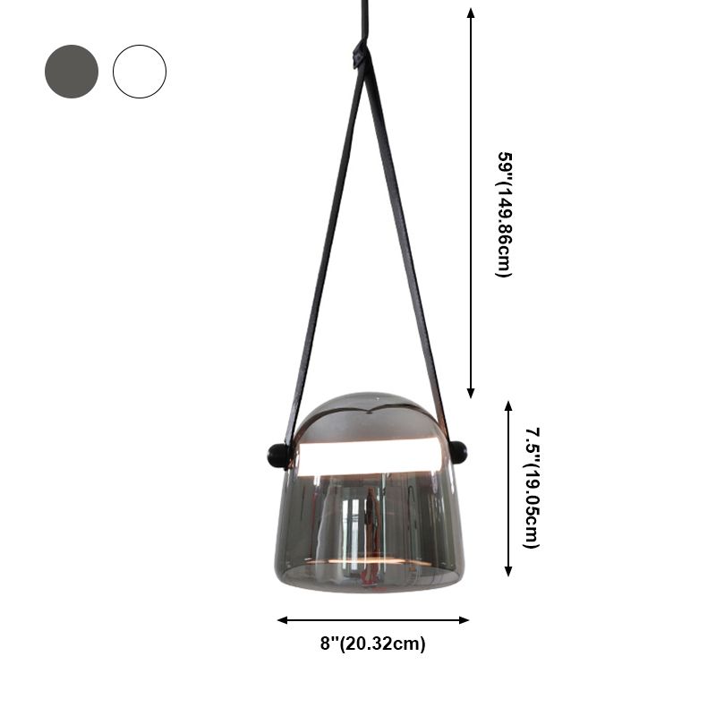 Light a sospensione geometrica a pendente a led artistica moderna con tonalità di vetro