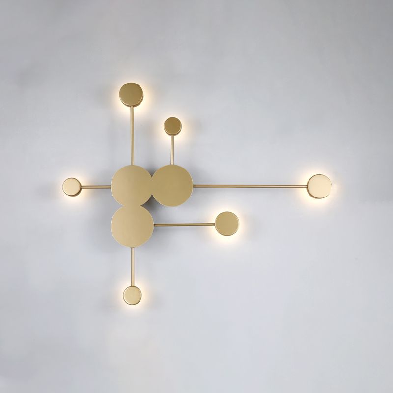 Sputnik Wall Sconce Postmodern Metal 6-Head Living Room Wall Mounted Light