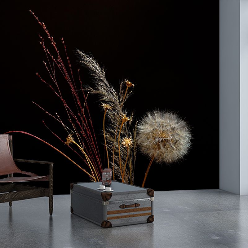 Contemporary Photography Blossoming Dandelion Mural Soft Color for Home Decor