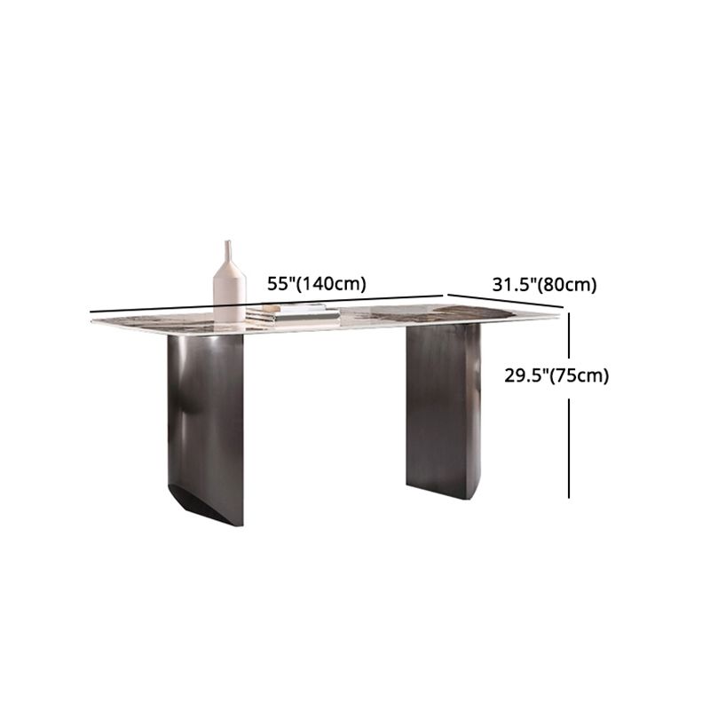 Modern Sintered Stone Dining Set Rectangle 1/2/5/7 Pieces Dining Area Table Set