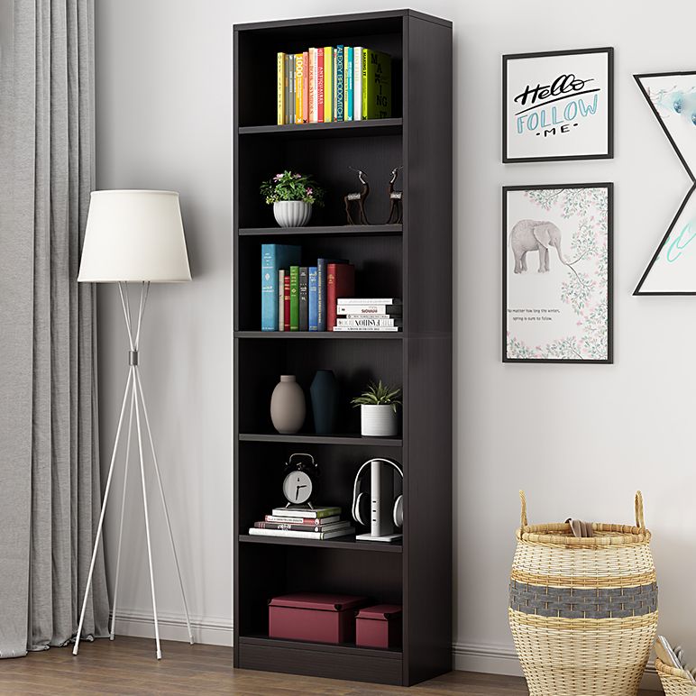 Manufactured Wood Standard Bookshelf Contemporary Closed Back Vertical Bookshelf