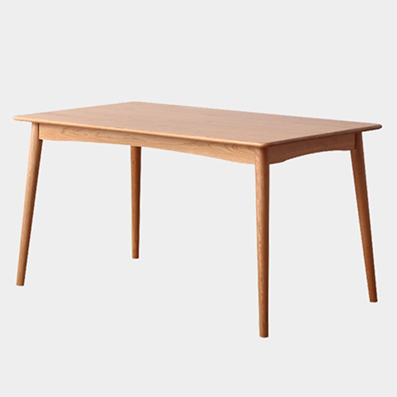 Zeitgenössischer Rechteck Esstisch Massives Holz Tisch mit 4 Bein zum Abendessen in der Küche zu Hause