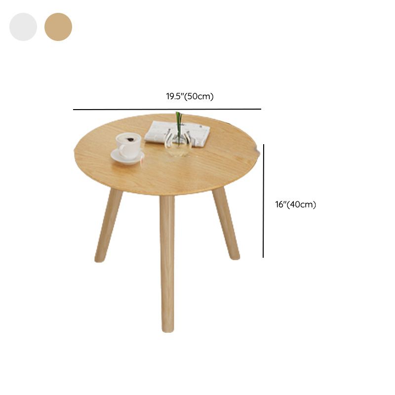 Solid Wood 3 Legs Coffee Table Set Modern Geometric Cocktail Table