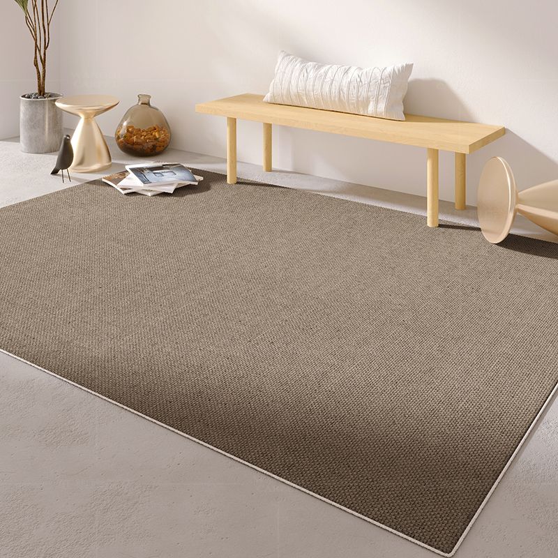 Modern Living Room Area Carpet Solid Color Polyester Area Rug Anti-Slip Easy Care Area Rug