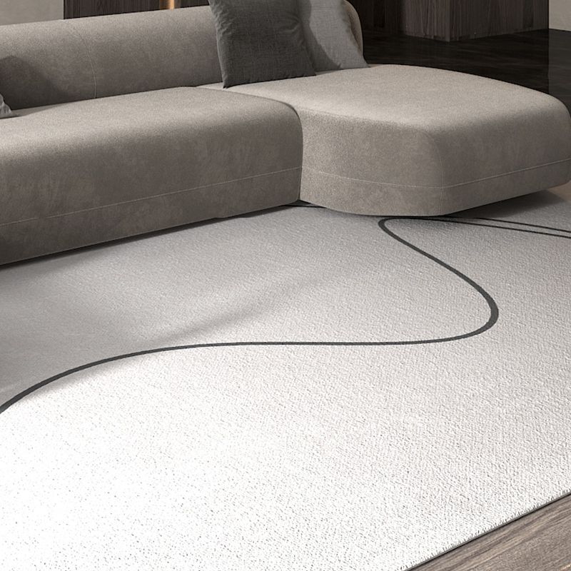 Contemporary Tribal Diamond Rug Beige Polyester Carpet Stain Resistant Rug for Bedroom