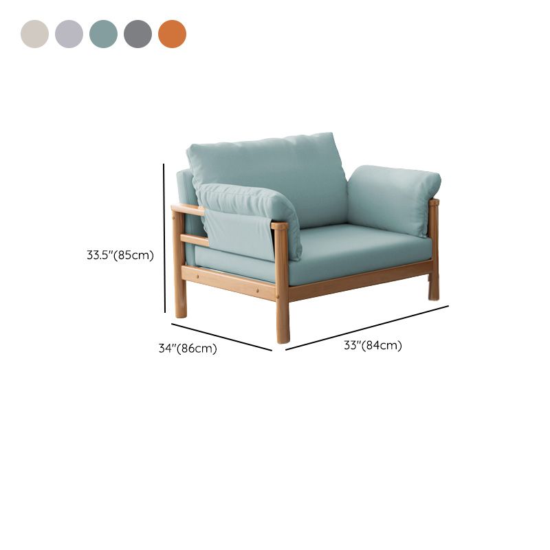 Scandinavian Pillow Top Arm Sofa Loose Back Living Room Settee