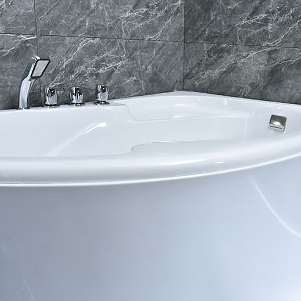 Corner Soaking Acrylic Bathtub Antique Finish Back to Wall Bath Tub