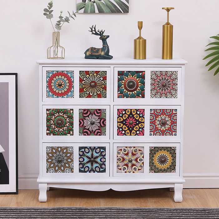 Coastal Storage Chest Solid Wood Dresser with 3/4/5/6 Drawers , 11.7 Inch Width