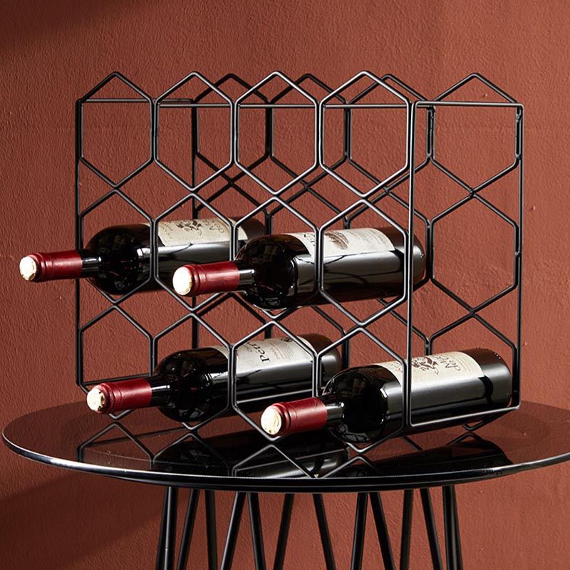 Luxury Round Wine Bottle Holder Tabletop Metal Bottle Holder