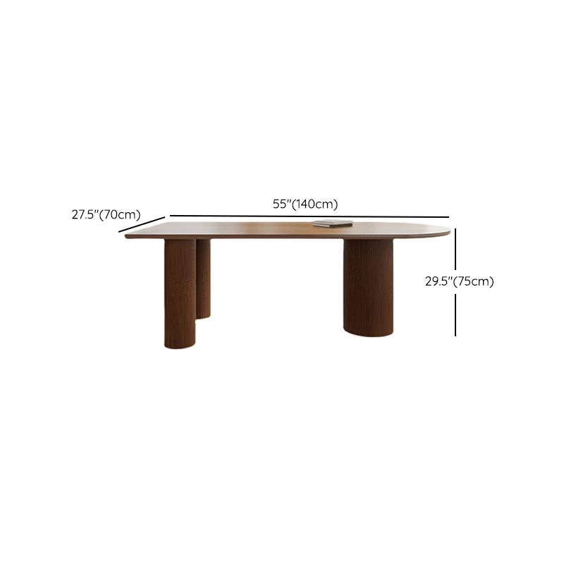 Modern Pine Wood Dining Table 3 Wooden Legs Table for Dining Room