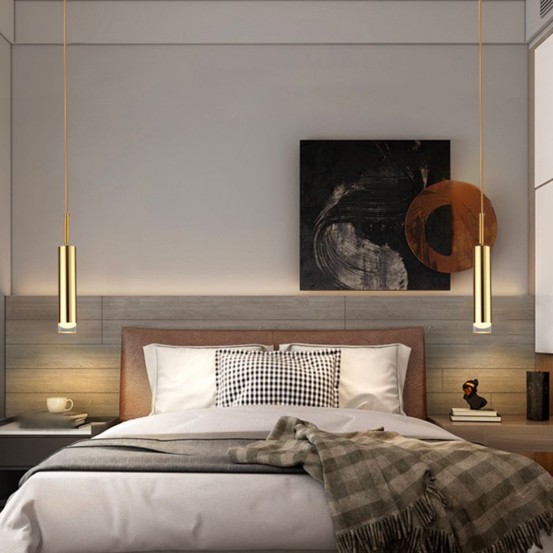 Zeitgenössischer Stil Zylinderform Pendelleuchte Metallhängeanhänger Lichter