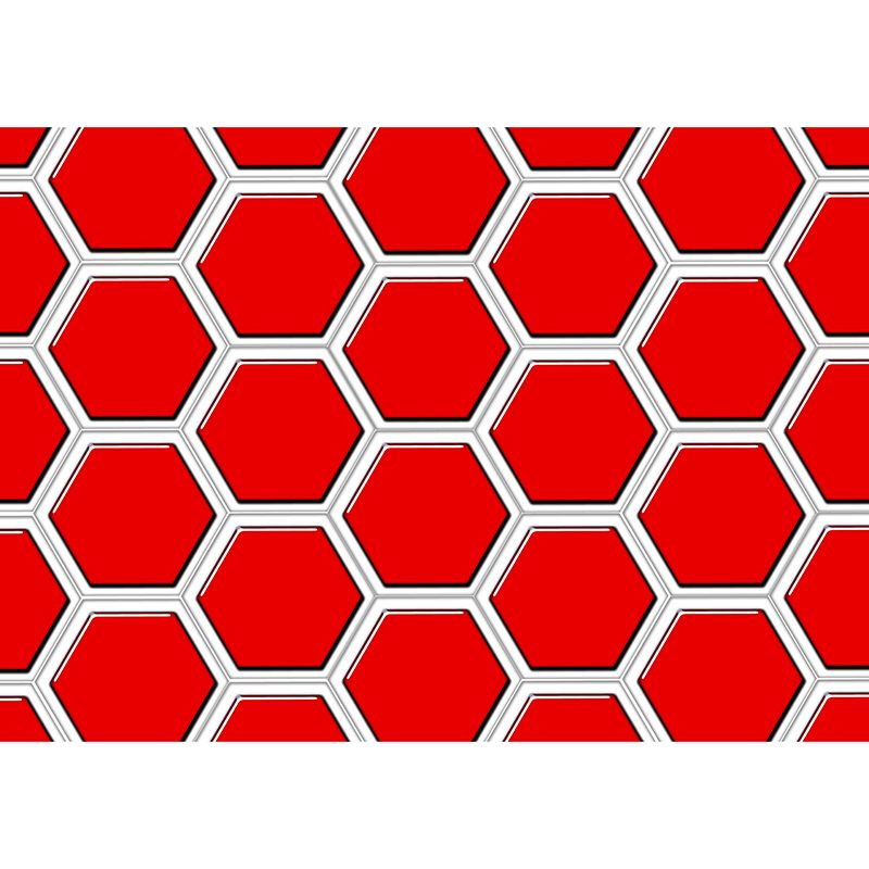 Hexagon Geometric Illustration Mural Living Room Wall Art, Personalized Size Available