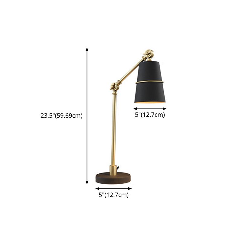 Postmoderne Swing Able LECTER lampe métallique 1 CHEAUX TABLE LETURE AVEC CONE CONE