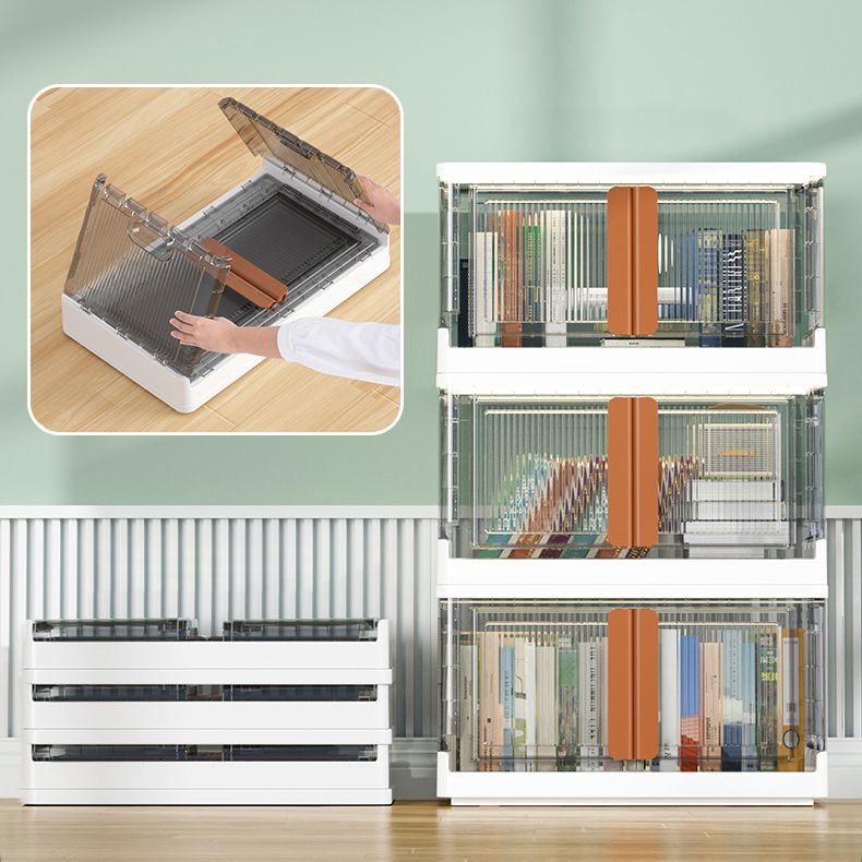 Contemporary Shelf Bookcase Folding Closed Back Plastic Bookcase