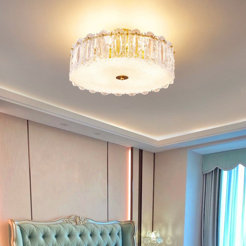 Nordic Creative Ceiling Light Golden Flush Mount Light Fixture for Bedroom