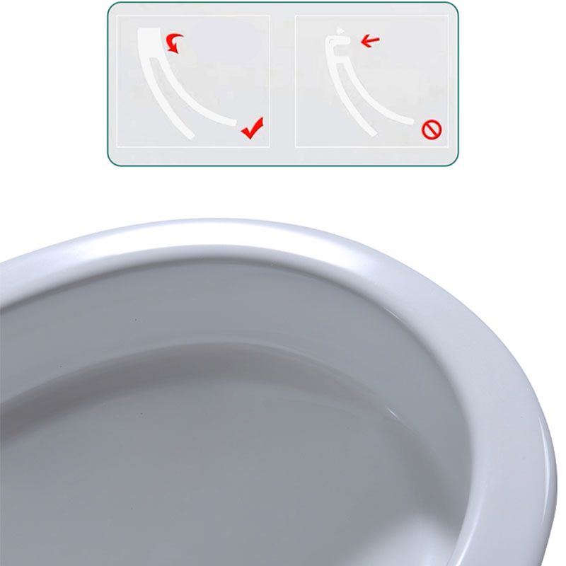 Floor Mount Toilet Black and White Toilet with Siphon Jet Water-saving Function