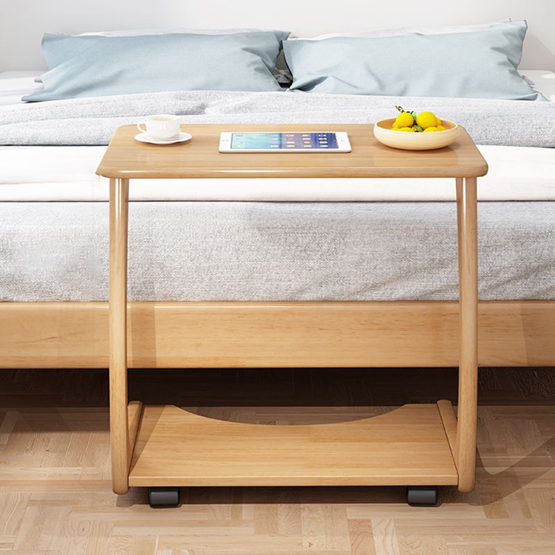C-Shape Side End Snack Table Modernistic Style Tray Top Side Table for Bedroom