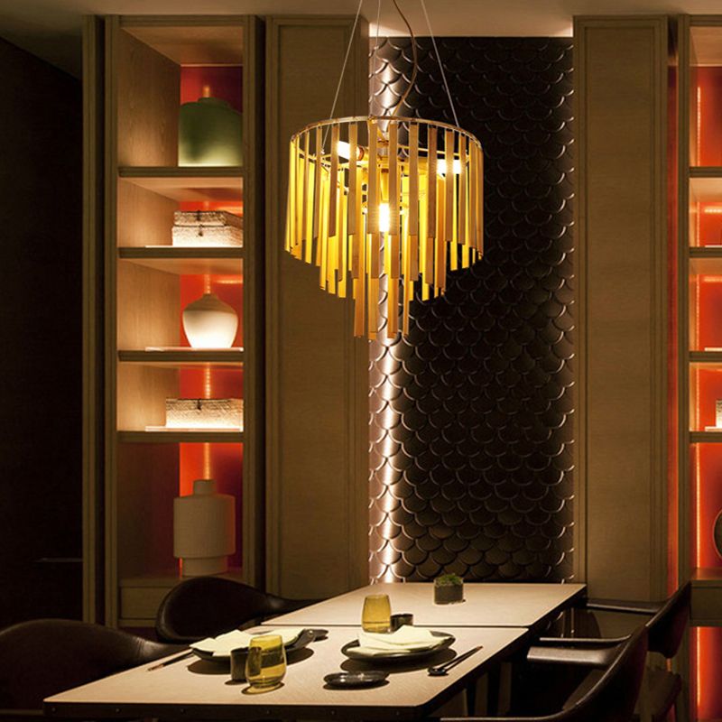 Minimalist Bamboo Pendant Lighting Fixture Dining Room Ceiling Chandelier