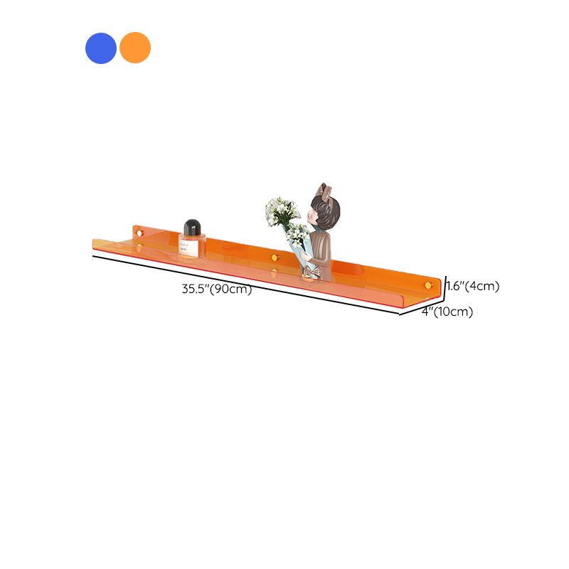 Contemporary Wall Mounted Bookcase Acrylic Book Shelf for Living Room