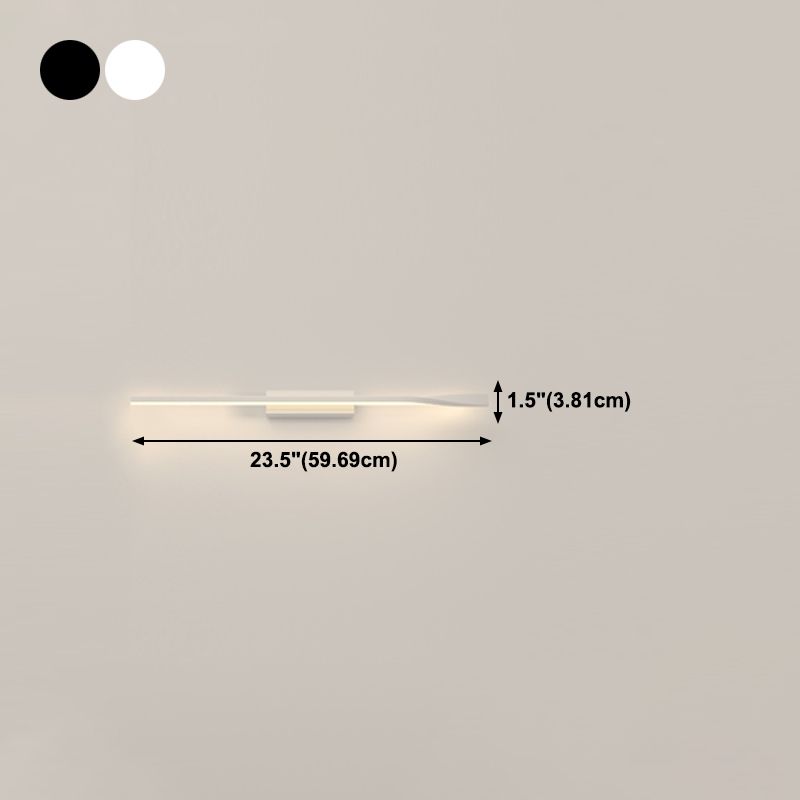 Contemporary Metal Wall Light Straight LED Wall Sconce for Living Room