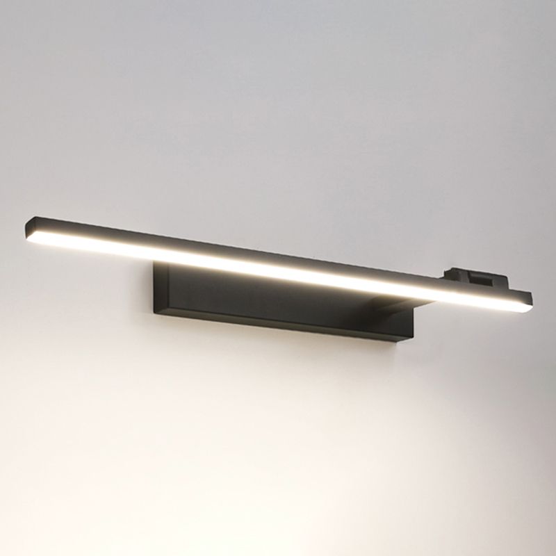 Metal Linear Shade Wall Sconce Modern Style 1 Light Mirror Wall Mounted Light Fixture