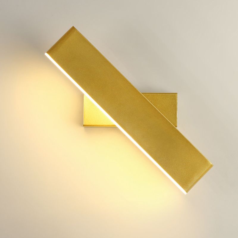 Nordic Modern Wall Lighting 1-Light LED Squared Sconce Light for Bedroom