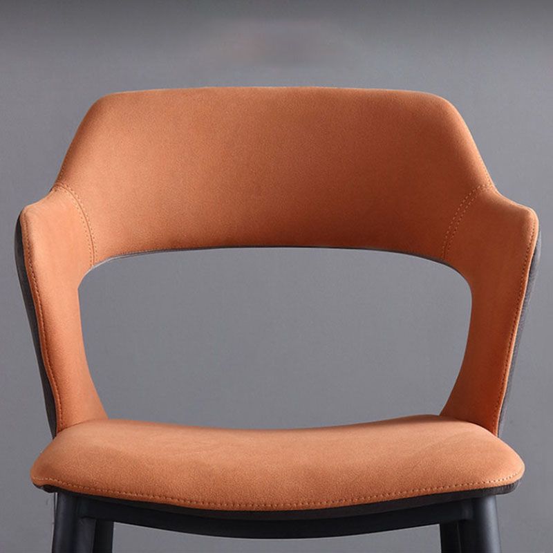 Upholstered Dining Chairs Industrial Open Back Arm Dining Chairs for Home