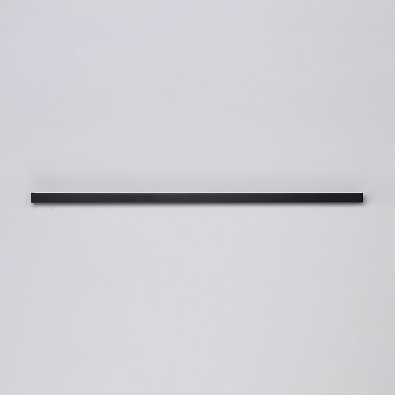 Linear Shape Metal Wall Light Modern Single Light Wall Light Fixture in Black