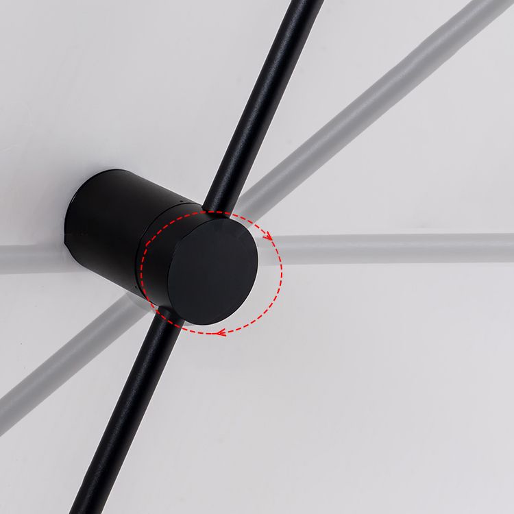 Modern LED Metal Wall Sconce Linear Shape Wall Light with Silicone Shade for Bedroom
