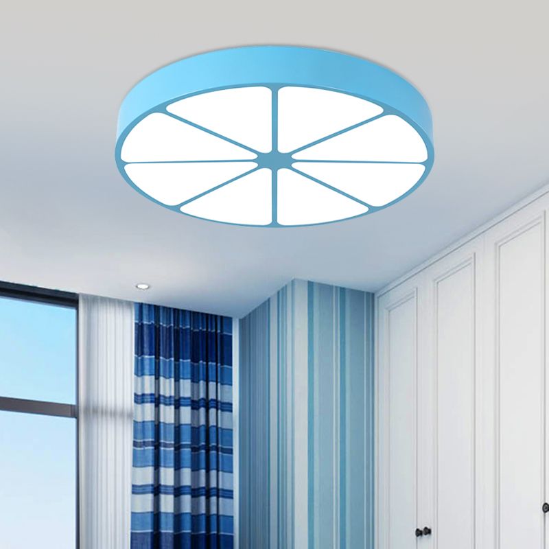 Kindergarten Flat Lemon Ceiling Mount Light Acrylic Modern Stylish Ceiling Lamp