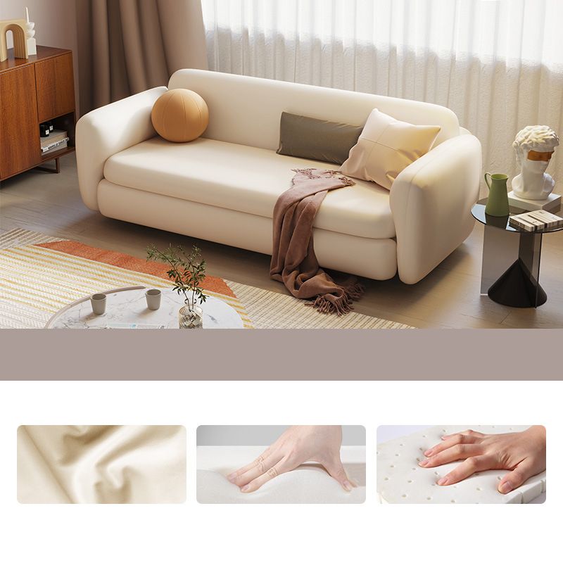 Slipcovered Sofa Bed with Square Arm and Cushios Back,37.40" W