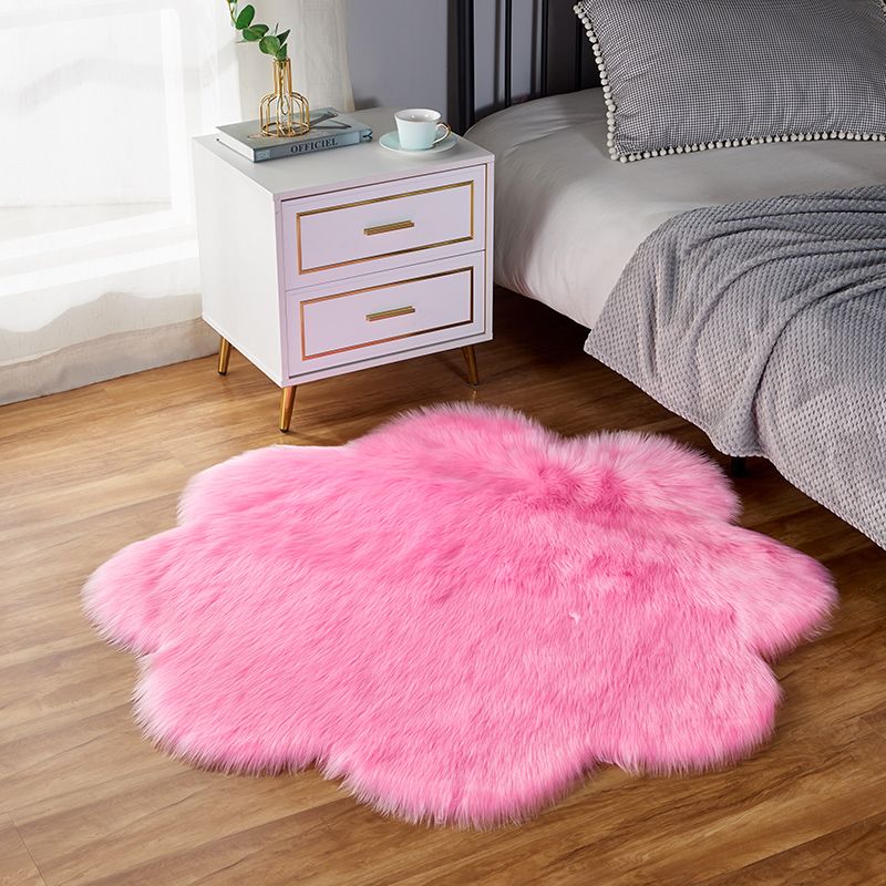 Stilvoller plüsch Teppich Vollfarbener Polyester Teppich Easy Care Teppich für Schlafzimmer