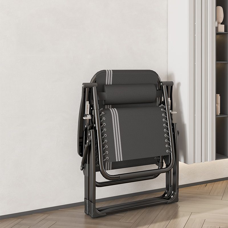 Metal Recliner Chair with Arm Contemporary foldable Chair for Bedroom