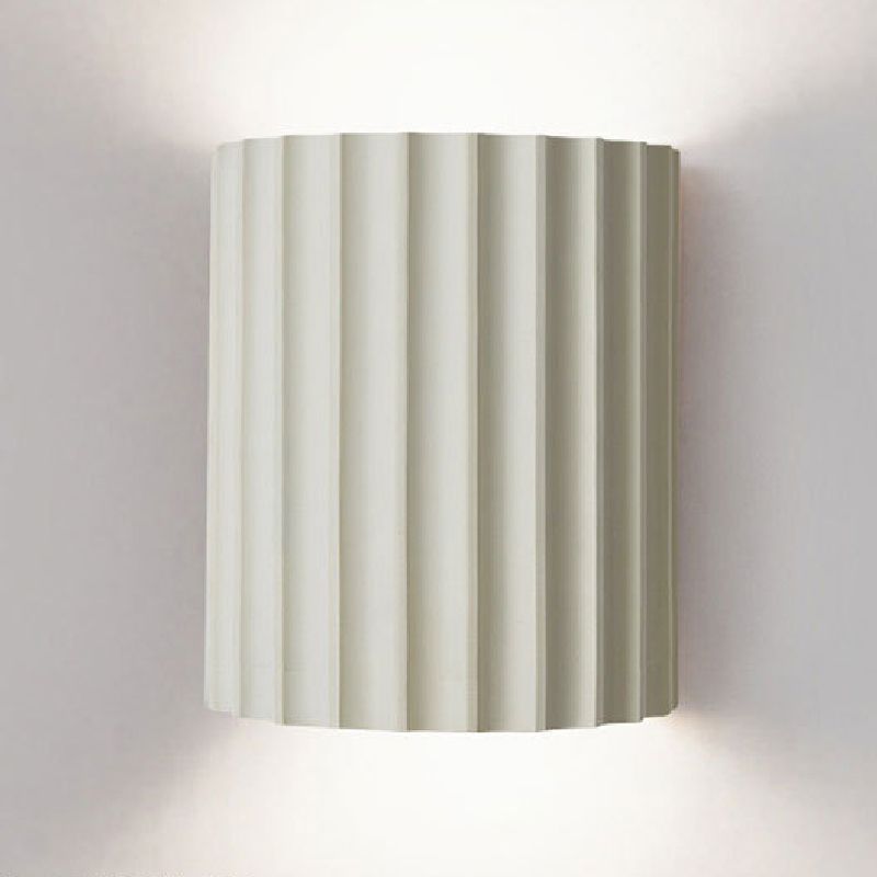 Modern Style Half Cylinder Wall Light Resin 2 Light Sconces for Bedroom