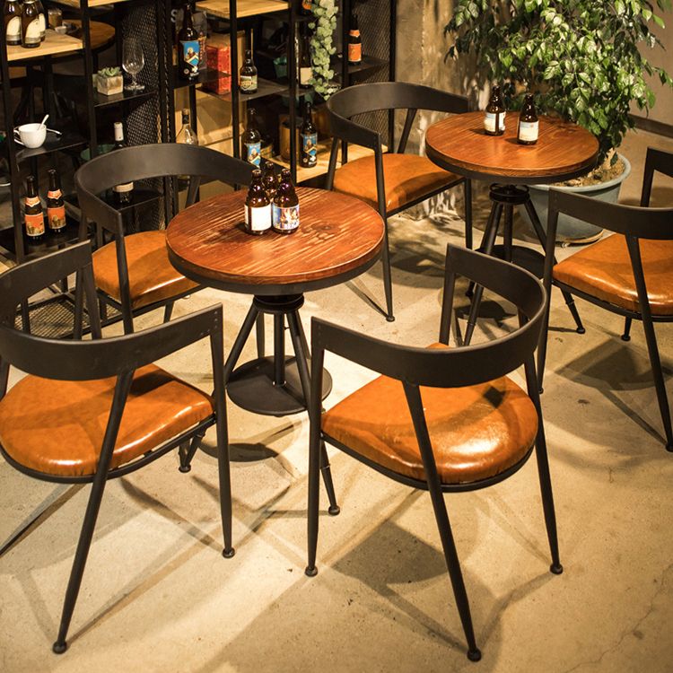 Modern 1/3/5 Pieces Dining Set Round Pine Wood Dining Table for Indoor