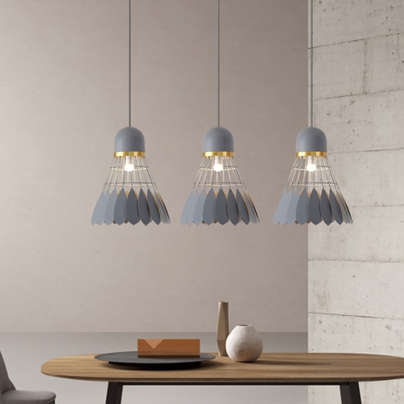 Badminton Form Metall Hanging Light Nordic Macarons 1 hängende Lichter montiert