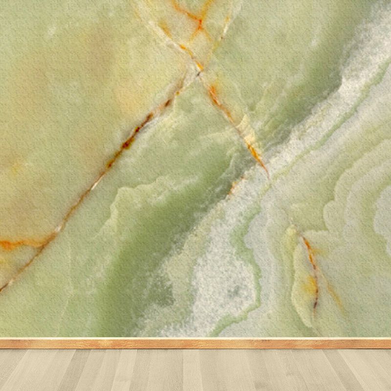 Modern Faux Marble Mural Non-Woven Texture Waterproof Light Color Wall Art for Bedroom