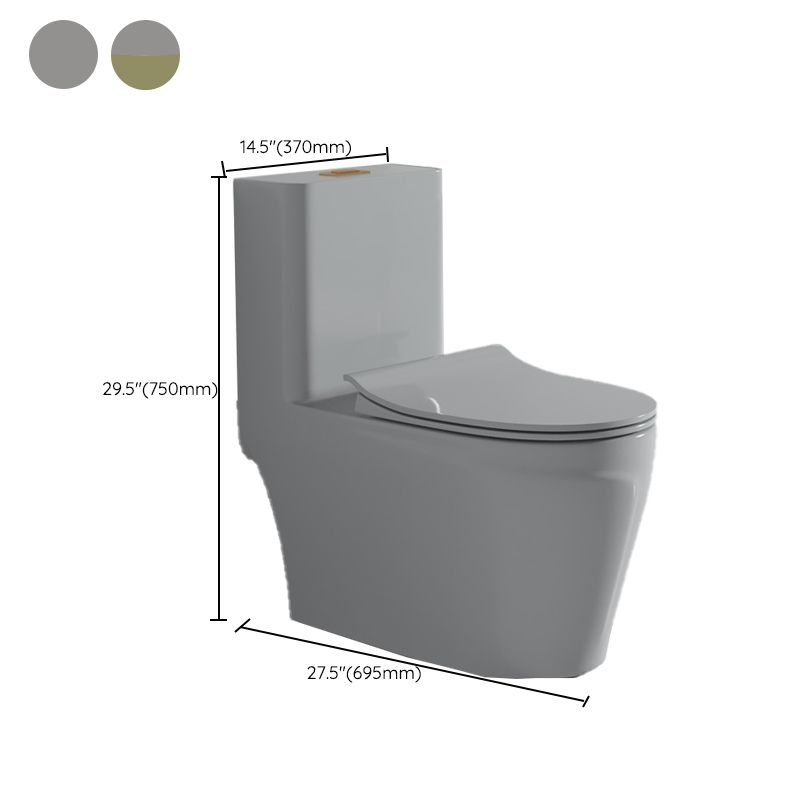 Floor Mounted Toilet All In One Porcelain Urine Toilet Traditional Siphon Jet Toilet