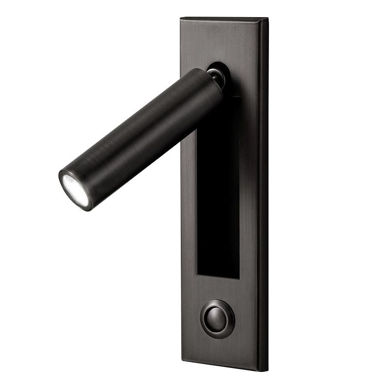 Luz de pared LED de estilo LED de estilo moderno Lámpara de lectura cilíndrica de cabecilla con interruptor independiente