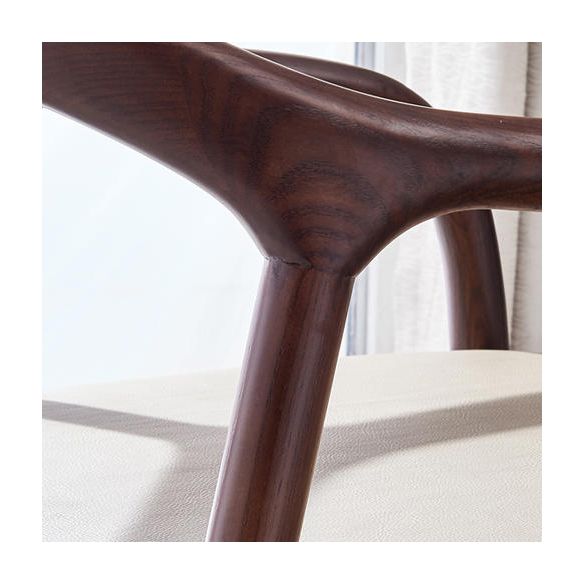 Silla de madera de fresno de estilo tradicional, juego de sillones con respaldo abierto para comedor y cocina