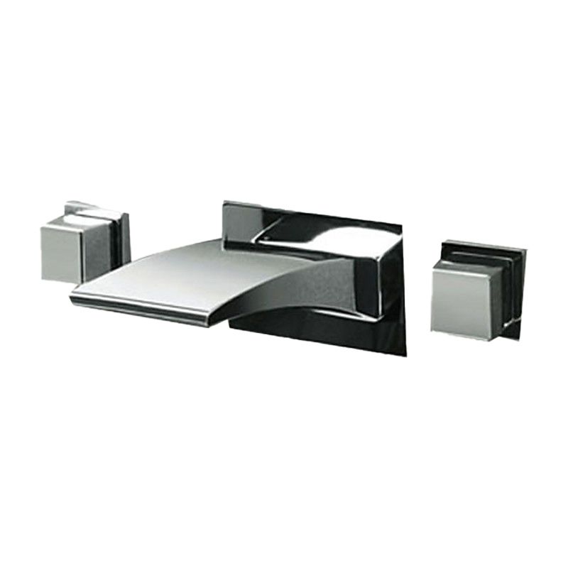 2 Handle Widespread Faucet 3-Hole Widespread Wall Mounted Bathroom Sink Faucet