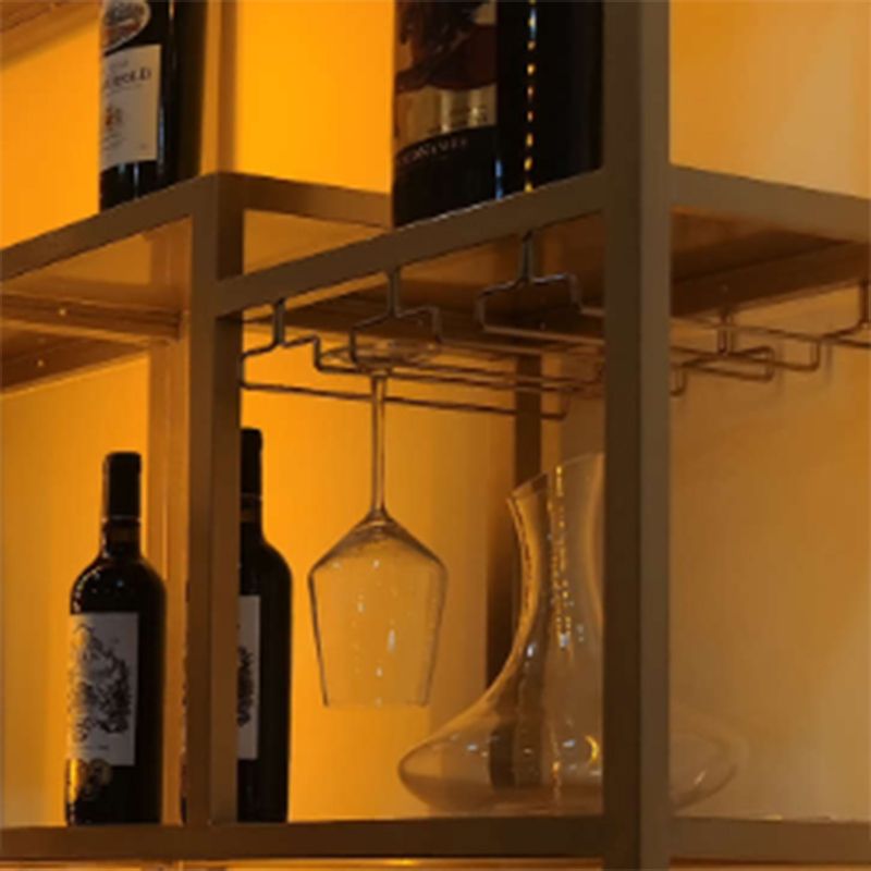 Luxury Floor Wine Shelf Metal Horizontal Wine Racks with Shelf