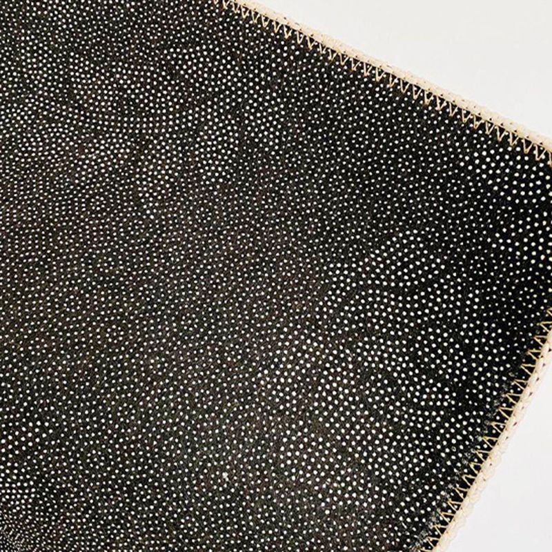 Black Abstract Striped Rug Polyester Modern Rug Stain Resistant Rug for Living Room
